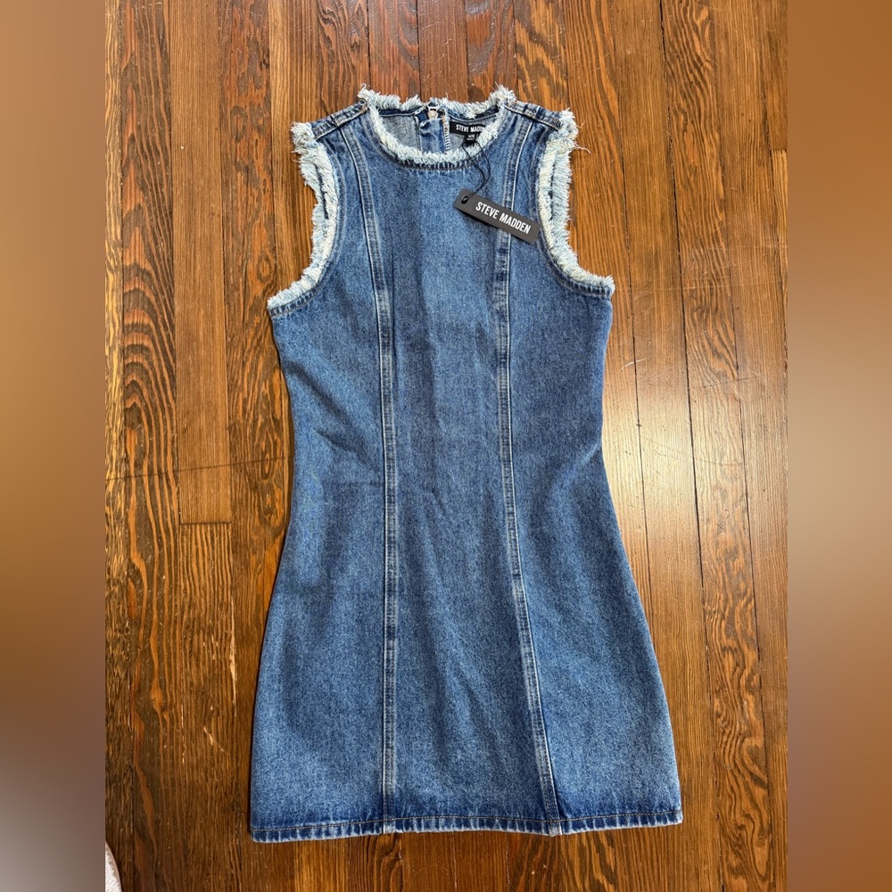NWT Steve Madden Solara Blue Denim Mini Dress